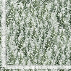 Winter Wonderland Fabric | Snowy Pine Tree Green | Timeless Treasures YARD