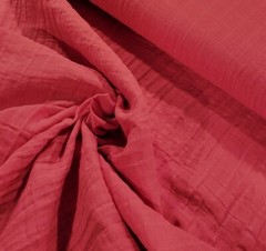 Bright Carnation Pink Solid Cotton Double-Gauze – Ready to Embellish or Print!