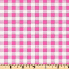 Checkmate Pink Plaid Gingham 100% Cotton Fabric By the half yard