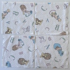 87 Quilt Fabric Squares 6.5″ x 6.5″ – Baby – Animals, Precious Moments, Winnie