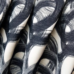 Midnight Circles Fabric By The Yard, Jacquard Weave Fabric, Upholstery