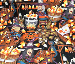 Alexander Henry “Candy Corn Factory” Halloween- ONE YARD
