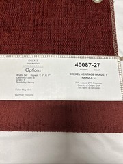 Drexel Heritage Upholstery Fabric – Garnet – 2 piece 12″x11.5″ Sample Bundle