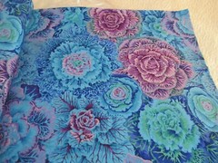 Kaffe Fassett Cotton Fabric 1 FQ Blue Purple Brassica Classics Lg Floral Print