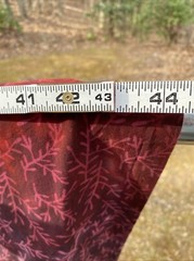 Burgundy Red Batik Fabric Deep Dye Tree Branch Geometric Quilting Art Textile