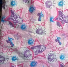 Hannah Montana Fabric Disney Star Charm Bracelet Pink 100% Cotton 27 x 44″