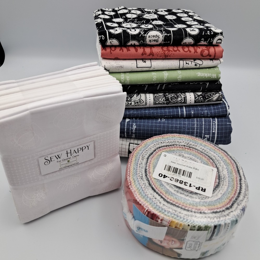 Sew Journal Quilt Cotton Fabric J Wecker Frisch Riley Blake Bundle + Yardage