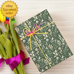 32Pcs Sage Green Floral Cotton Fabric Bundles 10 X 10 Inch Greenery Fabric