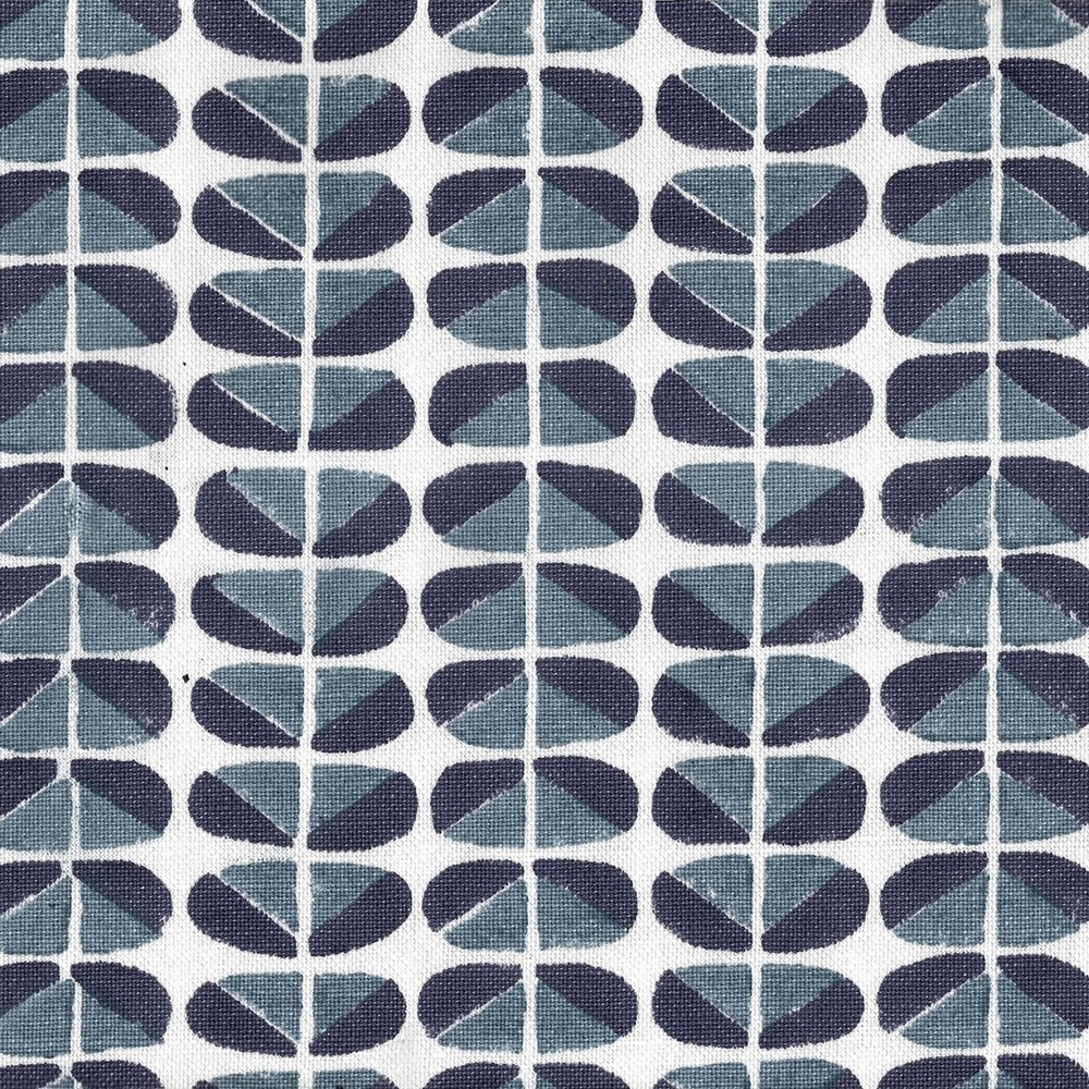 Seemakrish Geometric Handblock Print Fabric- Beacon Seaport Blue 1.05 yds 1901/B