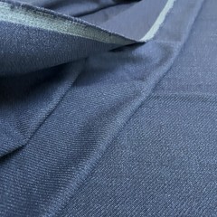 VBC Supersonic Fabric – Navy Blue Wool Jersey Knit Stretch – 2.2m Jacket Italy