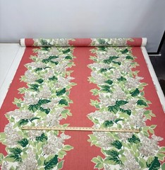 ROBERT ALLEN WINDY CORNER RHUBARB PINK FLORAL VINE EXCLUSIVE FABRIC BY YARD 55″W