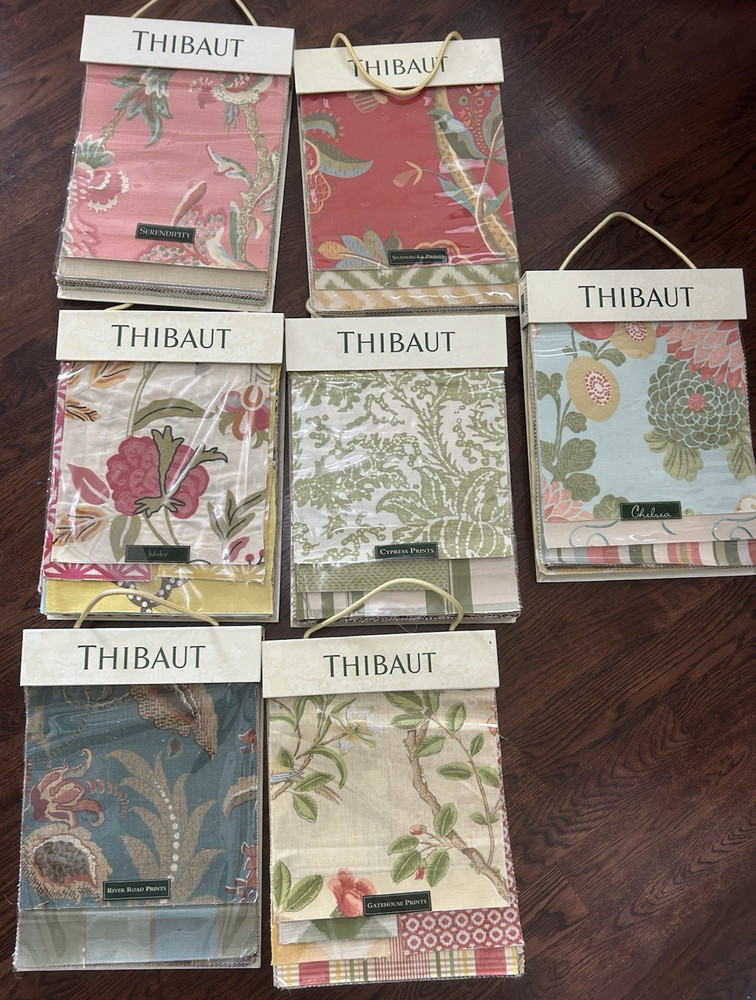Thibaut Large Fabric Swatch Sample Book 18” x 13” Beautiful Prints! YOU PICK!