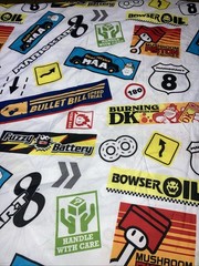 Mario Kart 2015 Twin Flat Sheet Great For Crafting Donkey Kong Bullet Bill