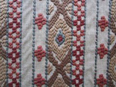Stroheims’ Embroidered Global Fabric MASSIF Terracotta Brown Rust Green 1Yd+++