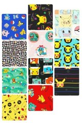 Assorted Pokemon Flat Fold Assortment 10 Yard Bundle Cotton Fabric