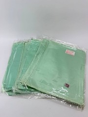 Lot of 11 New 100% Pure Silk Habotai Squares 36×36 Mint Green Hong Kong NOS