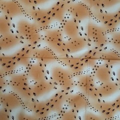 Vintage Fabric Animal Tracks Bear Deer Paw Foot Prints Hancock Fabrics 75×43