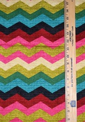 Waverly Panama Wave Cotton Fabric Desert Flower Chevron ZigZag 44×56″ Upholstery