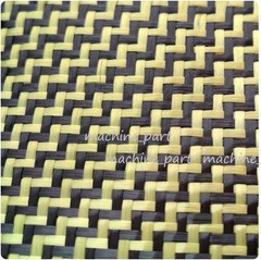 3K 200g Yellow Black W Weave Aramid Carbon Fiber Fabric Cloth DIY 100cm