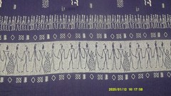 Beautiful Indigo-Dyed Tribal Exotic Cloth Fabric African Mud cloth 97″ x 56″