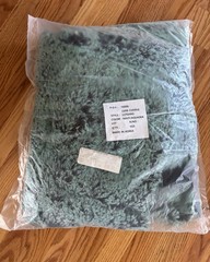 NEW Shannon Luxe Cuddle Frosted Shaggy Minky Fabric Navy Aqua Sea 2 Yds 58/60”