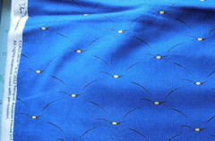 2.5 Yards Yds Organic Cotton Fabric Solid Blue Quilt Back Cushion Print Cloud 9