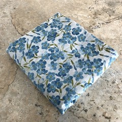 CHRISTINE ADOLPH BLANK QUILTING CORP. WALK BY FAITH BLUE FLORAL FABRIC 42″ X 57″