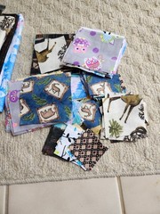 2 lb. box of Flannel Fabric Scraps, some large pieces.
