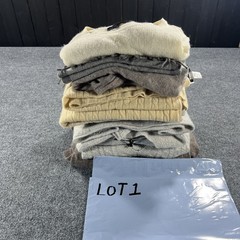 100% Cashmere Sweaters Scarf Lot of 9 Flawed Bundle Crafters Cutters Fabric DIY