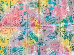 FAT QTR 18×22 BRITE PASTEL STARFISH SEAHORSE ETC BATIK QUILT FABRIC combine ship