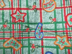 “Tis The Season” CHRISTMAS FABRIC FOR Jo-Ann Stores Green Multi SBTY X 44″ W