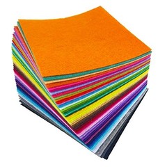 48PCS Assorted Color Felt Fabric Sheets 12″x12″ (30x30cm) for DIY Craft & Sewing