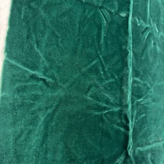 2 Pieces Velveteen Fabrics Green & Blue