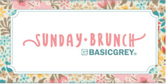 Moda SUNDAY BRUNCH 30757 13 Teal STRIPE Blue Aqua BASIC GREY Quilt Fabric