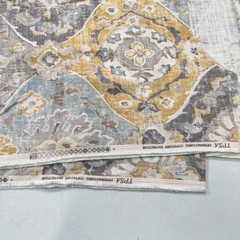 convington upholstery fabric cotton gray yellow floral louts 55×98 2.75yards