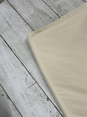 Vintage Ivory White Solid Stretch Polyester Fabric 2.33 Yards 64″ Wide Unbranded