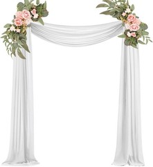 White Wedding Arch Draping Fabric 29″ 1 Panel (29'' x 20Ft),