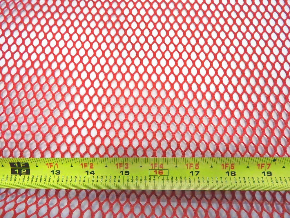 Lightweight RED polyester MESH 1/4″ holes, 60″ wide, by the yard