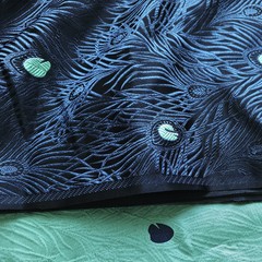 3D Brocade Fabric 29″Wide Peacock Feather Brocado Viscose Cosplay Craft Material