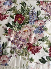 Cyrus Clark Co Wisteria Teflon Fabric By The Yd Floral 56″ W 1988 Vintage