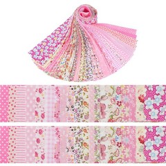 40 PCS Jelly Roll Fabric 2.5×20 Inch Cotton Quilting Strip Bundle Pink
