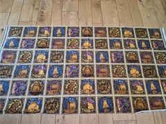 DAN MORRIS HI FASHION FABRICS DAN-M4 CATS CHEATER QUILT KITTY SQUARES 23″ X 43″