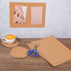 Thin Adhesive Craft Cork Sheets 1mm 11.8×8.3in Stickers for Crafts and DIY