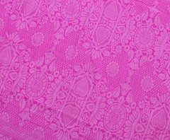 Sushila Vintage Indian Magenta Scrap Saree Pure Georgette Silk Woven Sari Fabric