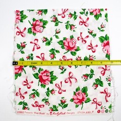 Windham Quilting Cotton Fabric First Blush Ruby Red 41951 Pink Roses Bows 10×44
