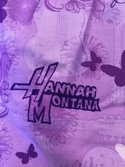 Hannah Montana Purple Butterflies and Guitars Fabric 1 Yard Cotton Quilting F4