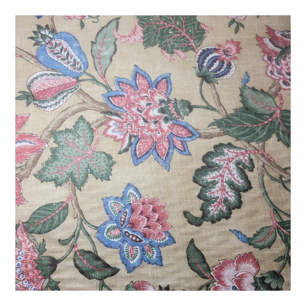 P KAUFMANN Jacobean Floral Antique Brissac Upholstery Fabric Yard 54″W Sold/yd