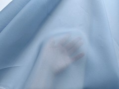 55” Wide 12 Momme Stiff Shaped Pure Natural Silk Organza Fabric Dusty Blue