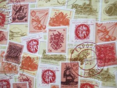 TOP DRAWER STAMPS FROM AROUND THE WORLD TAN MULTI RARE SZ 1Y16″X42″ NEW