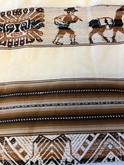 Guatamalan Ethnic Print Tablecloth/Fabric/Tapestry 48×53 Polyester Blend